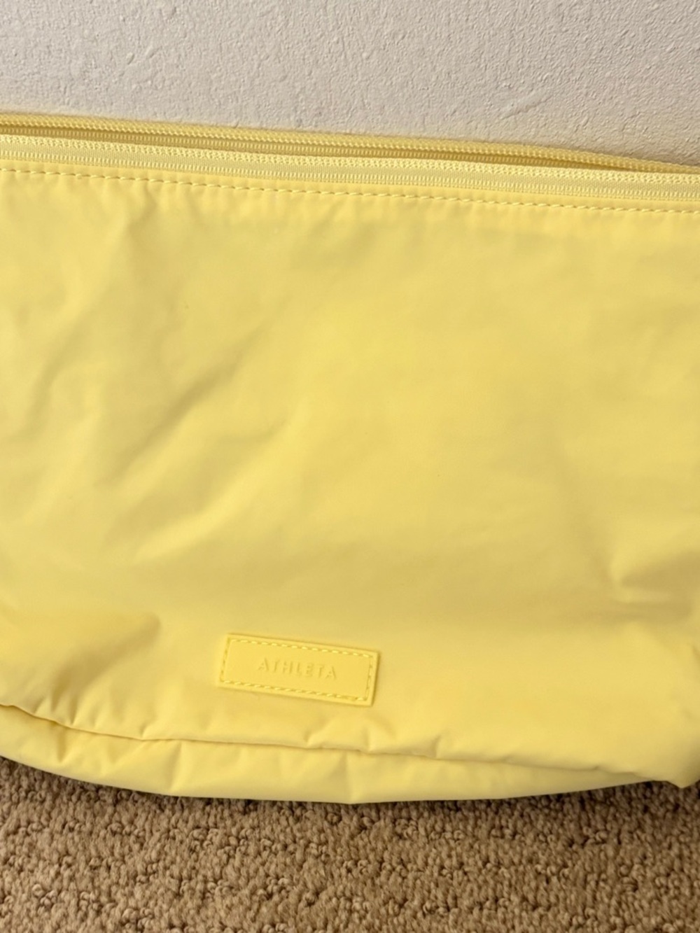 Athleta Yellow Zip Cosmetic Pouch